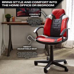 X Rocker Saturn Ergonomic Pc Office Gaming Chair - Red - thumbnail 3