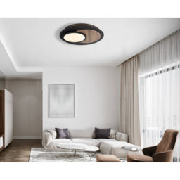 Luminosa Lighting Luminosa Kory Semi Flush Ceiling Light Matt Black Led 3000K - thumbnail 2
