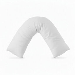 V Shape Pillowcase For Support Maternity Pillows Polycotton Easy Care White - thumbnail 2