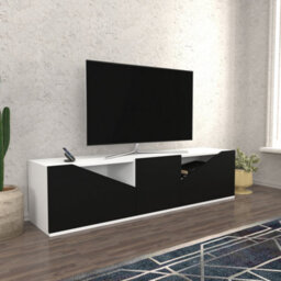 Decorotika Carson Tv Stand Tv Unit For Tv's Up To 72 Inch White And Anthracite - thumbnail 2