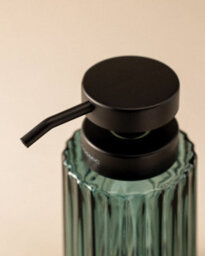 Cosmic Soap Dispenser, 300Ml, Resistant Glass, Large Button, Easy Refill, Grey, Lido Collection - thumbnail 5
