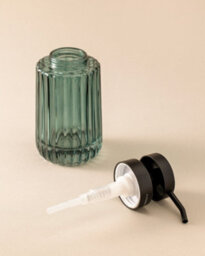 Cosmic Soap Dispenser, 300Ml, Resistant Glass, Large Button, Easy Refill, Grey, Lido Collection - thumbnail 4