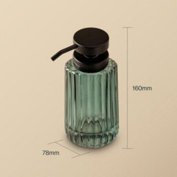 Cosmic Soap Dispenser, 300Ml, Resistant Glass, Large Button, Easy Refill, Grey, Lido Collection - thumbnail 3