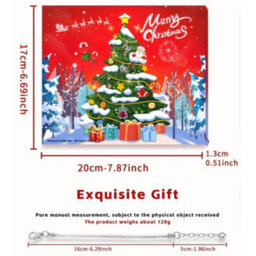 Amorly 24-Day Christmas Countdown Advent Calendar - Surprise Diy Bracelet Kit With Zinc Alloy Charms, Antique Silvery Finish - thumbnail 6