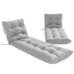 Outsunny Sun Lounger Cushions Only, Replacement Pads With 4 Ties - thumbnail 1