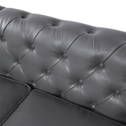 Furniture in Fashion Hertford Faux Leather 3 + 2 Seater Sofa Set In Grey - thumbnail 5