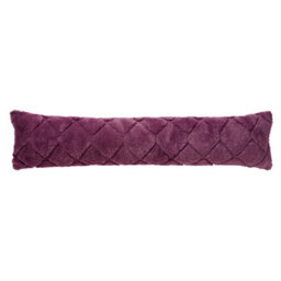 Catherine Lansfield Cosy Diamond Faux Fur Door Draught Excluder Plum - thumbnail 3