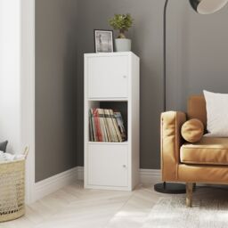 GoodHome Mixxit White Freestanding 3 Shelf Rectangular Shelving Unit, (H)1080mm (W)389mm - thumbnail 2