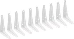 Shelf Bracket White 100X75mm   4X3 Inch Wall Mounted Shelving Support Corner Brackets, Multi Purpose Use, Pack Of 10 - thumbnail 1