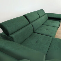 Idri L Shaped Corner Sofa Bed With Storage And Sprung Seating Blue Left Corner Side - thumbnail 4