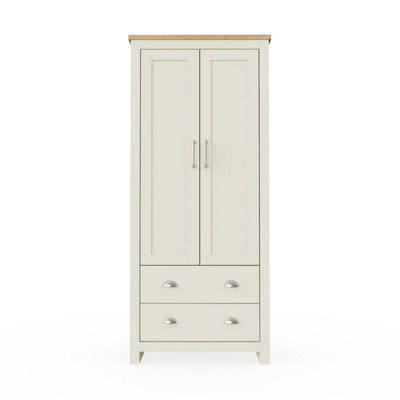 Timber Art Design Lisbon Cream 2 Door Double Wardrobe 2 Drawers - image 1