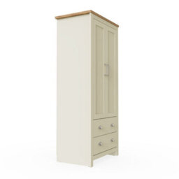Timber Art Design Lisbon Cream 2 Door Double Wardrobe 2 Drawers - thumbnail 5