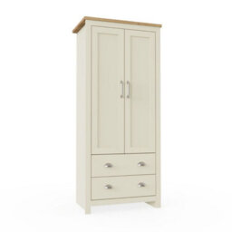 Timber Art Design Lisbon Cream 2 Door Double Wardrobe 2 Drawers - thumbnail 3