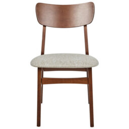 Beliani Set Of 2 Dining Chairs Anoka Wood Brown/ Beige - thumbnail 5