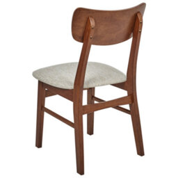 Beliani Set Of 2 Dining Chairs Anoka Wood Brown/ Beige - thumbnail 6