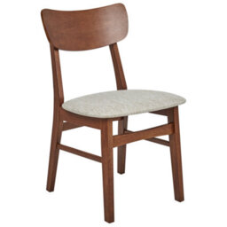 Beliani Set Of 2 Dining Chairs Anoka Wood Brown/ Beige - thumbnail 4