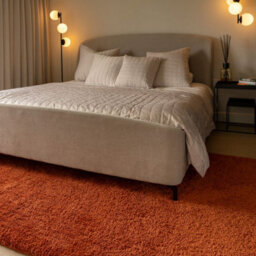 Loomed Machine Washable Shaggy Rug Luxury Terracotta Fluffy Mats 160Cm X 230Cm - thumbnail 3