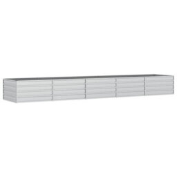 Walplus Garden Raised Bed 400X80X45 Cm Galvanized Steel Silver - thumbnail 2