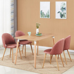 Life Interiors Set Of 2 Rose Lucia Ergonomic Velvet Dining Chairs With Wooden Legs, Modern Upholstered Accent Chair - thumbnail 7