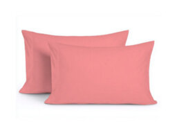 Microfibre Soft Touch Plain Dyed Housewife Pillowcase Pair Pink - thumbnail 2