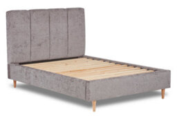 Divan Base Direct Zen Fabric Bed With Fluted Headboard Panels Bed Base Only 4Ft6 Double- Pavia Titan - thumbnail 2