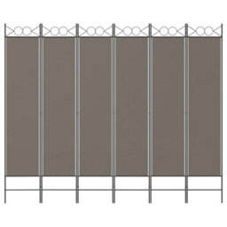 Berkfield 6-Panel Room Divider Anthracite 240X200 Cm Fabric - thumbnail 3