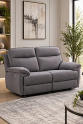 Loft Home Briar Dove Grey Power Recliner 2 Seater Sofa - thumbnail 1