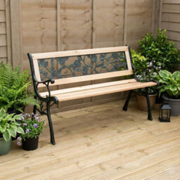 Lassic Garden Vida 3 Seater 123Cm Wide Rose Style Garden Outdoor Bench - thumbnail 8