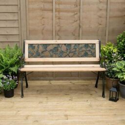 Lassic Garden Vida 3 Seater 123Cm Wide Rose Style Garden Outdoor Bench - thumbnail 9