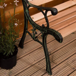 Lassic Garden Vida 3 Seater 123Cm Wide Rose Style Garden Outdoor Bench - thumbnail 6
