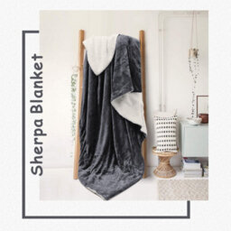 Ameha Grey Sherpa Blanket Soft Plush Skin-Friendly Fleece Throw Thick And Cozy For Sofa Bed And Travel Super King 230X270 Cm - thumbnail 8