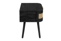 Birlea Pair Of Rattan Bedside Cabinet 1 Drawer Black Sark  Side Table - thumbnail 7