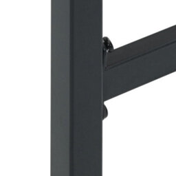 Berkfield 5 Piece Garden Bar Set Black Powder-Coated Steel - thumbnail 7