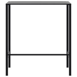 Berkfield 5 Piece Garden Bar Set Black Powder-Coated Steel - thumbnail 5