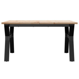 Berkfield Coffee Table Y-Frame 90X90X45 Cm Solid Wood Pine And Steel - thumbnail 4