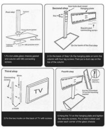 Universal Tv Stand  Lcd/led Flat Screen Tabletop Pedestal Monitor Bracket - thumbnail 8