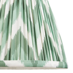 Loops Stylish 2 Pack Of Handcrafted Cotswold Green Tapered Lamp Shades With Zigzag Design - thumbnail 3