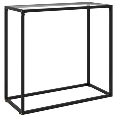 Berkfield Console Table Transparent 80X35X75 Cm Tempered Glass - image 1