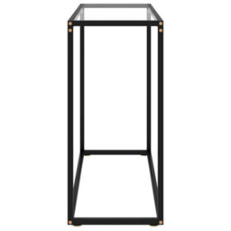 Berkfield Console Table Transparent 80X35X75 Cm Tempered Glass - thumbnail 3