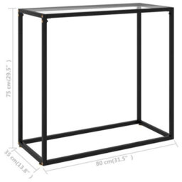 Berkfield Console Table Transparent 80X35X75 Cm Tempered Glass - thumbnail 6