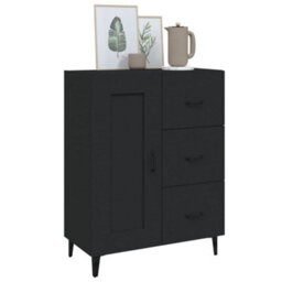 Vidaxl Sideboard Black 69.5X34X90 Cm Engineered Wood - thumbnail 4