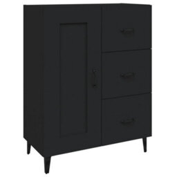 Vidaxl Sideboard Black 69.5X34X90 Cm Engineered Wood - thumbnail 2