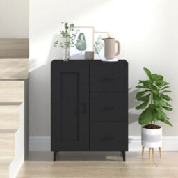 Vidaxl Sideboard Black 69.5X34X90 Cm Engineered Wood - thumbnail 1