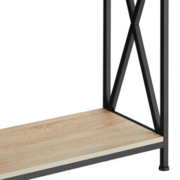 Tectake Console Table Tacoma - With 2 Shelves And Side X-Braces   - Industrial Wood Light, Oak Sonoma - thumbnail 9