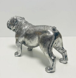 My Square Mile British Bulldog Decorative Figurine, Silver, 27Cm, Gift, Home Decor - thumbnail 2