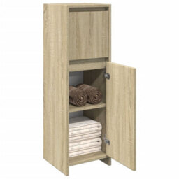 Walplus Bathroom Cabinet Sonoma Oak 30X30X95 Cm Engineered Wood - thumbnail 3