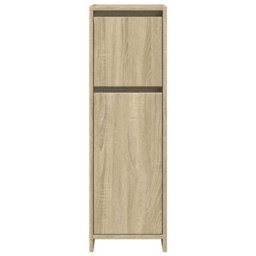Walplus Bathroom Cabinet Sonoma Oak 30X30X95 Cm Engineered Wood - thumbnail 4