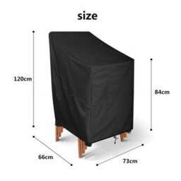 Stackable Chair Cover - 120 66 73 84Cm Waterproof Oxford Fabric Outdoor For Garden And Balcony Chairs - thumbnail 2