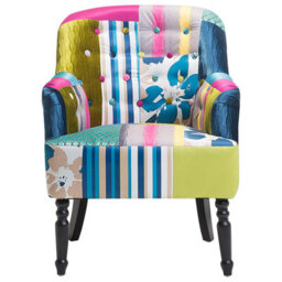Beliani Armchair Mandal Fabric Multicolour - thumbnail 4