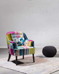 Beliani Armchair Mandal Fabric Multicolour - thumbnail 2